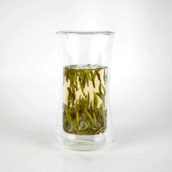 Narrow Waist Mountain View Tall Glass Teacup