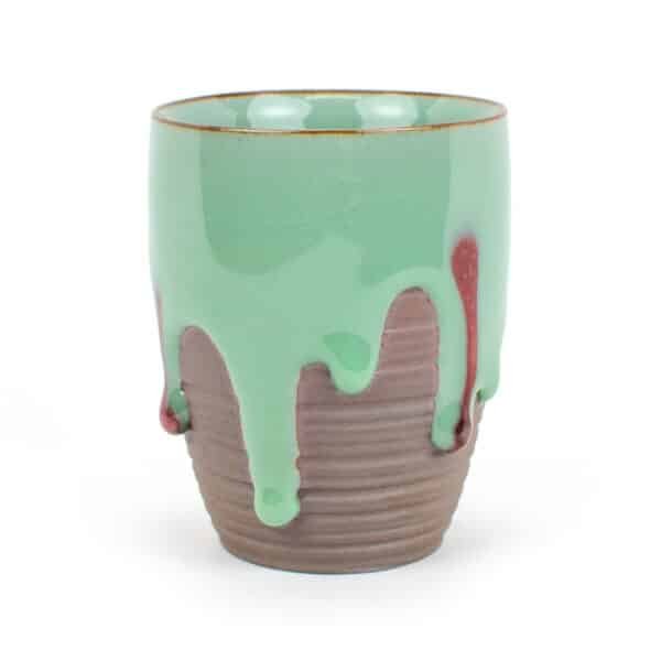 Ge Kiln Tall Green Drip Glaze Ceramic Teacup