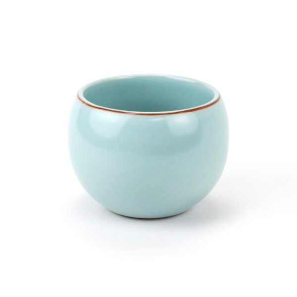 Ru Kiln Pale Blue Round Ceramic Teacup