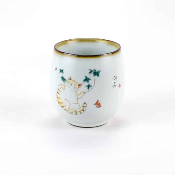 Ru Kiln Watermelon Cat Teacup