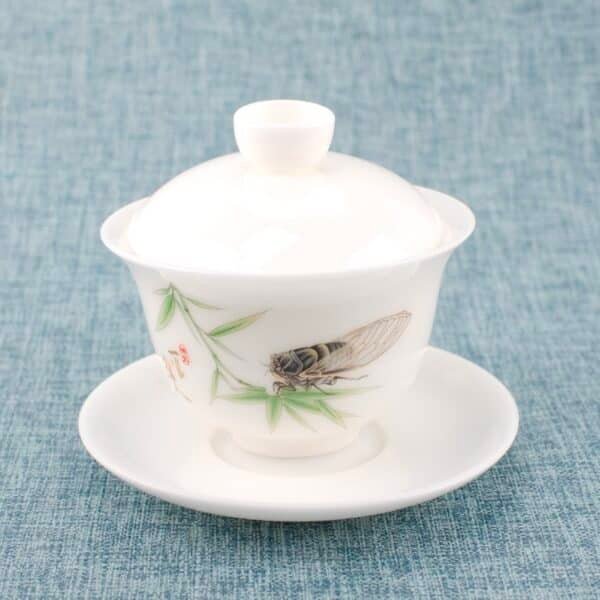 Cicada Ice Jade Porcelain Gaiwan