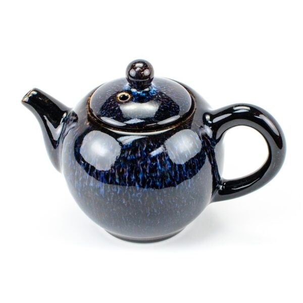 Jun Kiln Round Blue Ceramic Teapot