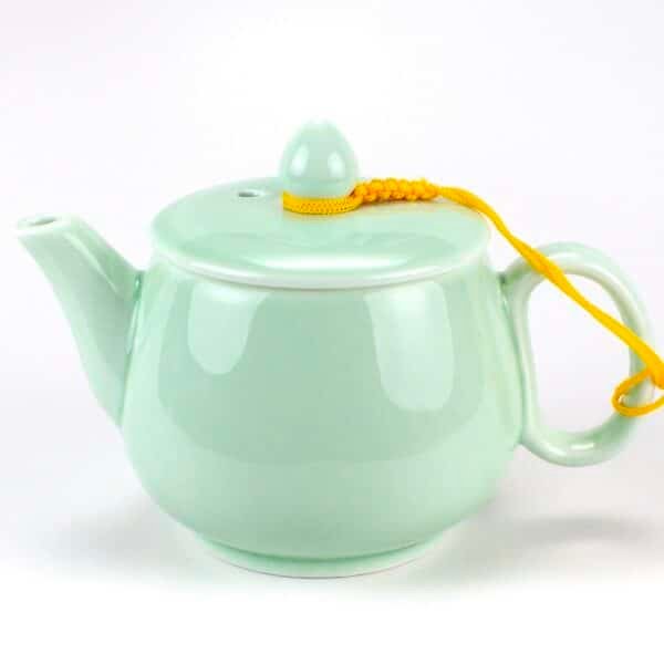 Classic Plum Green Celadon Teapot