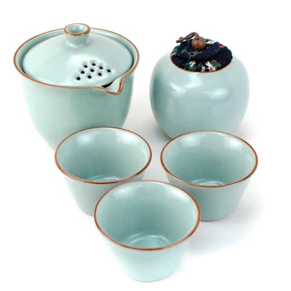 Ru Kiln Tian Qing Easy Gaiwan Travel Tea Set