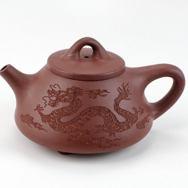 Dragon and Phoenix Stone Scoop Zi Ni Yixing Teapot